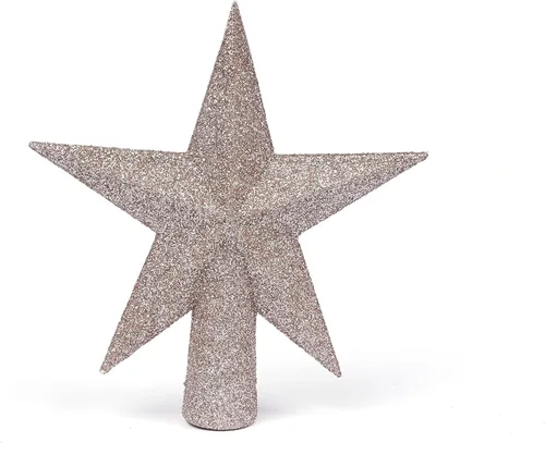 Miniatura 42 de YYCRAFT Adorno de Estrella con Purpurina para la Punta del Árbol Decoración Navideña - 6 Pulgadas, Rojo