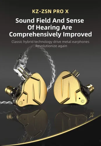 Miniatura 2 de KZ ZSN PRO X Armadura Híbrida Banlance con Auriculares Intrauriculares Dinámicos ERJIGO ZSNPROX 1BA+1DD HiFi, Auriculares ZSNPRO X erabuds
