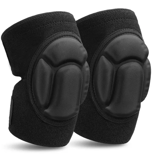 Rodilleras anticolisión, soporte de rodilla ajustable, protección de fijación rotuliana con forro grueso de espuma EVA para deportes al aire libre y