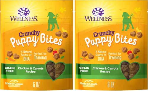 Miniatura 11 de Wellness Golosinas para cachorros, naturales, golosinas de entrenamiento, sin granos, cordero suave y salmón (bolsa de 8 onzas)