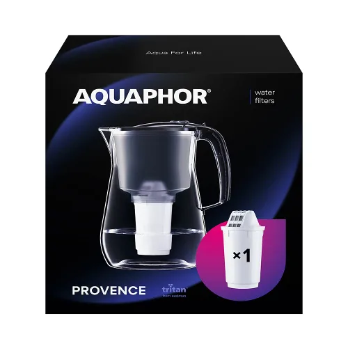 AQUAPHOR Provence - Jarra de filtro de agua de 4,2 L, para reducción de cloro y otras impurezas, incluye 1 cartucho de filtro A5 con magnesio