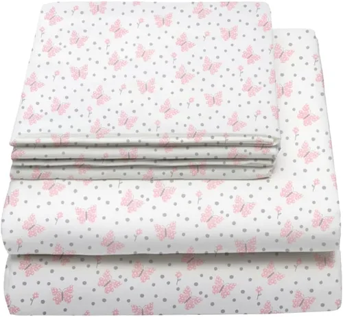 Miniatura 42 de Juego de sábanas tamaño individual para niños y niñas, sábanas para niños, linda sábana de cama, incluye sábana plana, ajustable y funda de Azul