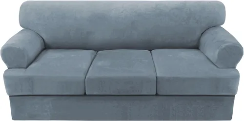 Miniatura 41 de H.VERSAILTEX Funda para sofá de 2 piezas, fundas para sillón con cojines en forma de T, funda para sofá de terciopelo grueso, protector de muebles