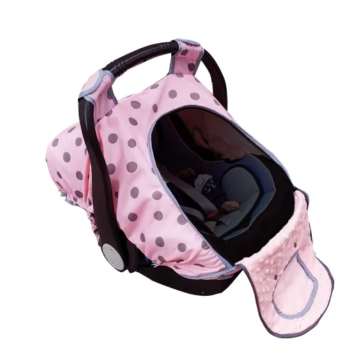 Funda de asiento de automóvil para niñas, fundas de asiento de automóvil para asiento de automóvil infantil, toldo de cubierta de portabebés, Rosado