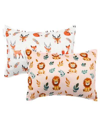 Miniatura 29 de ALVABABY Paquete de 2 fundas de almohada de algodón orgánico para niños pequeños, fundas de almohada para niños de 13 x 18 pulgadas o 12 x 16