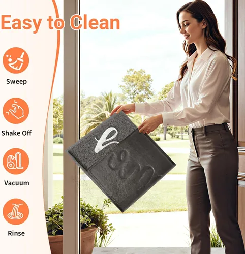 Miniatura 5 de StepLively Tapete para Puerta Tapetes de Bienvenida para el Hogar Exteriores e Interiores, Resistente de Bajo Perfil Antideslizante Duradero Tapete