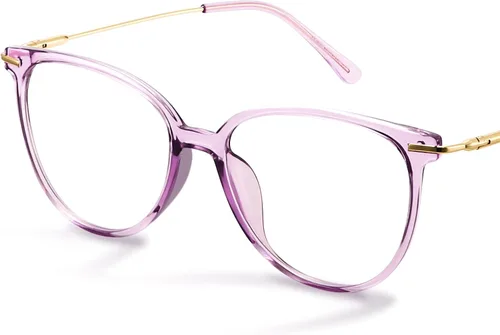 Miniatura 20 de Gaoye - Gafas de bloqueo de luz azul - Marcos redondos TR90 de moda, brazos de metal, protección UV400 - Estuche suave a juego