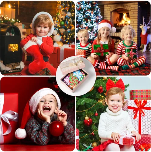 Miniatura 7 de Zhanmai 48 piezas de mini cuadernos navideños pequeños, libretas de caramelo diminutas, pequeños cuadernos navideños, cuadernos de bolsillo