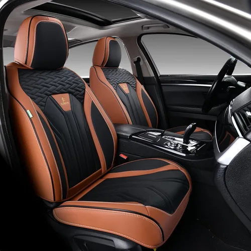 Miniatura 18 de FLORICH Fundas de asiento para automóviles, fundas de asiento impermeables, fundas de asiento de cuero para automóvil, paquete de 2, protector