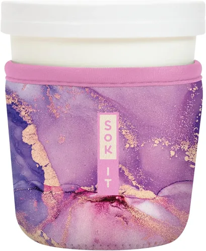 Miniatura 27 de Sok It IceCreamSok - Funda de neopreno aislada (flores abstractas, pintas de helado cónicas)
