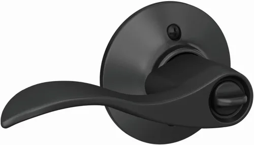 Miniatura 4 de SCHLAGE - Manija de puerta Accent con cerradura que se abre con llave en negro mate - F51A ACC 622