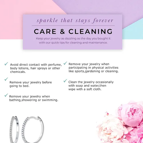 Miniatura 6 de La Joya Aretes de aro de diamantes para mujer
