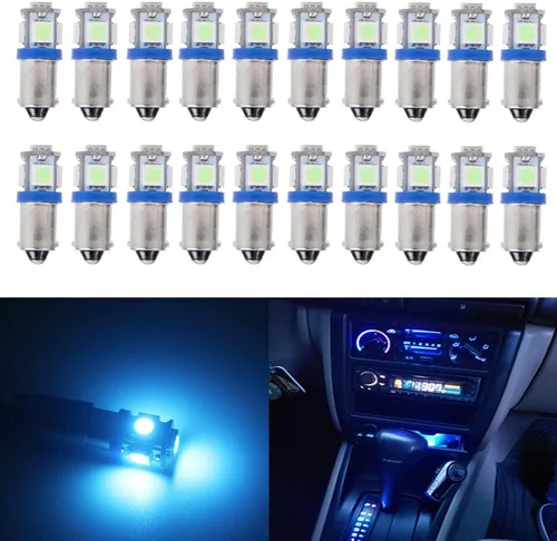 Miniatura 8 de Juego de 12 bombillas LED anaranjadas BA9 BA9S 53 57 1895 64111 para placa de matrícula, puerta lateral, luces de cortesía interiores, cúpula, mapa