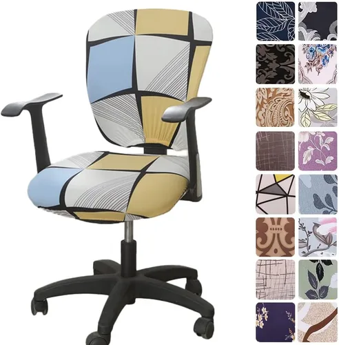 Miniatura 28 de Melaluxe - Funda para silla de oficina de computadora, funda universal protectora y elástica, cubierta elástica para silla giratoria