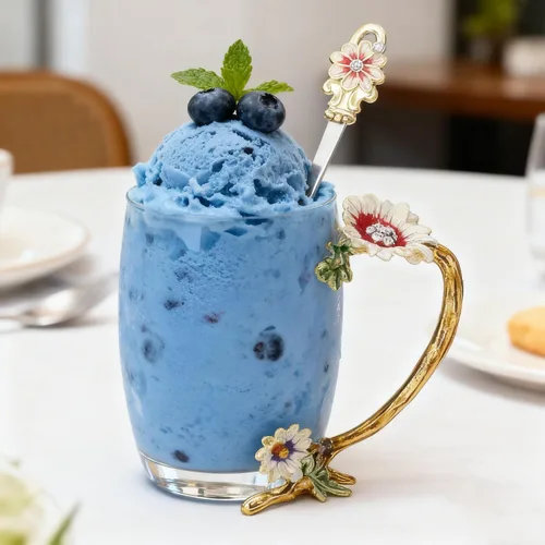 Miniatura 4 de Taza de té de cristal con cuchara y flores, regalo ideal para mujeres, especialmente mamá, en el día de San Valentín, Navidad, cumpleaños, taza