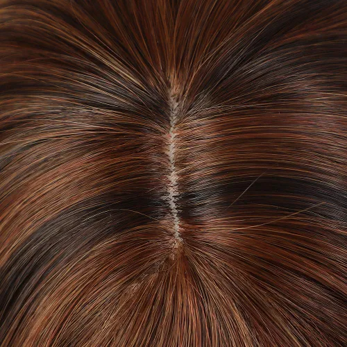 Miniatura 6 de Peluca de cabello humano real mezclado, largo medio, por Asifen, 33