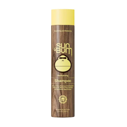 Sun Bum Champú revitalizante – Hidratante y restaura el cabello – Limpia y restaura suavemente – Protección UV – Vegano – Hecho sin parabenos – 10 oz