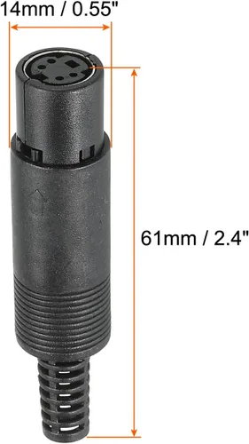 Miniatura 2 de PATIKIL S-Video DIN Mini hembra Socket 4 Pin transmisión de señal para TV, reproductor de DVD paquete de 5