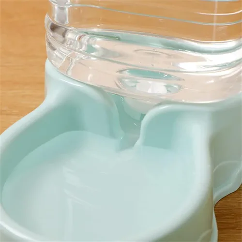 Miniatura 2 de Tazón de alimentación para mascotas y dispensador de agua con contenedor de almacenamiento recargable, autodispensable, comedero para gatos de gran
