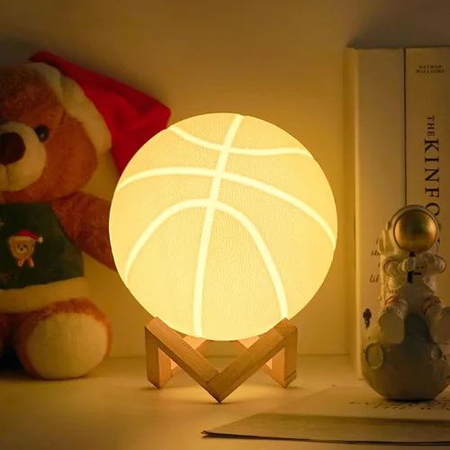 Miniatura 9 de Luz nocturna de baloncesto, regalos para papás y hombres aficionados al baloncesto, lámpara de habitación con control remoto, 16 colores cambiantes