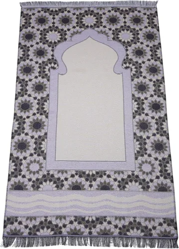 Miniatura 10 de Oración islámica Mat Thin Namaz sajjadah musulmán janamaz chenilla, Tulip