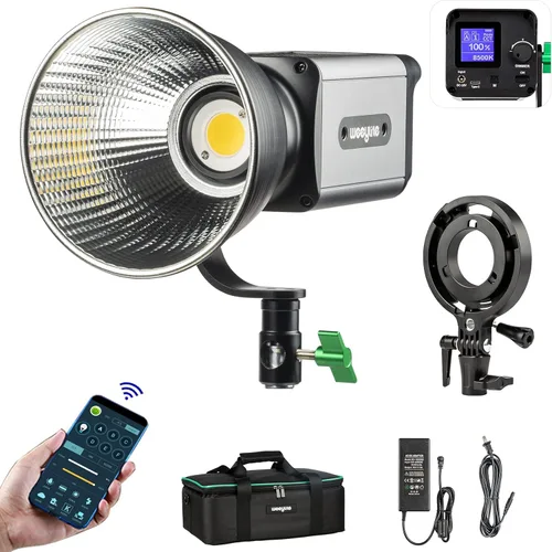 Miniatura 9 de Weeylite Luz de video LED de 200W 5600K, iluminación de fotografía de salida continua con CRI 95+TLCI 97+,79000 Lux@1M Bowens Mount & App Control