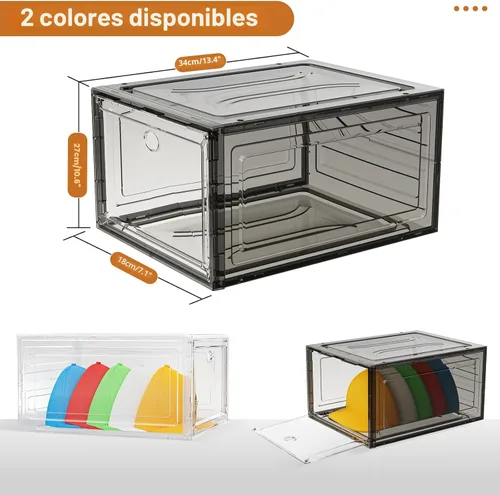 Miniatura 4 de YKLSLH Caja Organizadora de Sombreros, 6 Cajas para 40 Sombreros, Organizador de Sombreros de Plástico Sólido Más Duro Mejorado para Gorras de Blanco