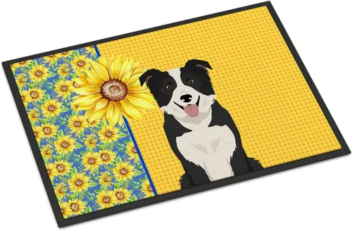 Miniatura 58 de Caroline's Treasures WDK5313MAT Airedale Terrier - Tapete para puerta delantera de 18 x 27 pulgadas, diseño de girasoles de verano, para entrada