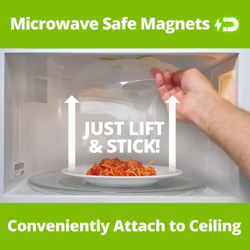 Miniatura 4 de Hover Cover Tapa magnética para microondas para alimentos Tapa transparente contra salpicaduras para microondas Tapa para plato de microondas