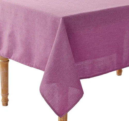 Miniatura 17 de Violet Linen Patrón europeo de lino sintético sólido, poliéster, repelente al agua, a prueba de derrames, sin arrugas, tela suave antiencogimiento