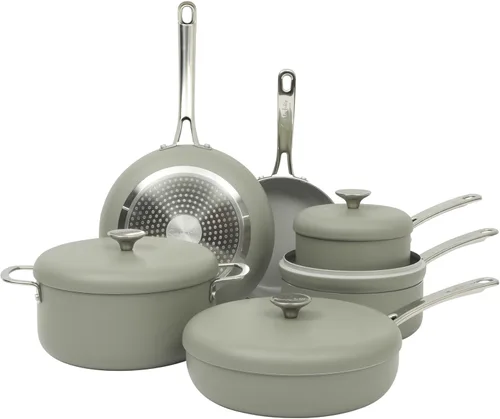 Miniatura 7 de Sur La Table Kitchen Essentials Potluck Porch Sartén para Freír Profunda de 12 Pulgadas Sartén de Aluminio Libre de PFA Utensilios de Cocina de Negro