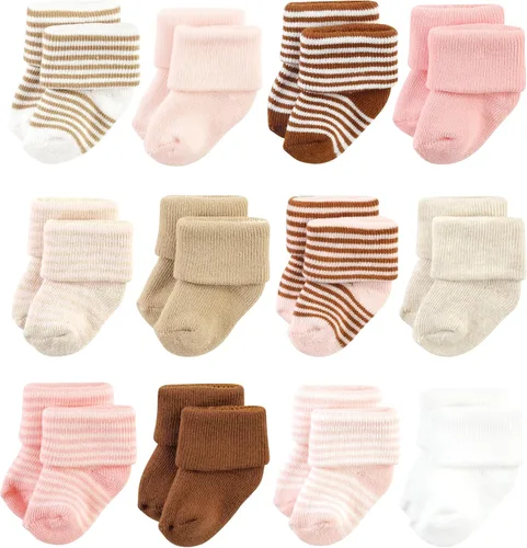 Miniatura 122 de Hudson Baby - Calcetines de algodón para bebés recién nacidos y Terry para niñas bebés