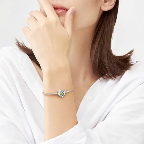 Miniatura 11 de SEVENWELL Dijes de piedra natal con flor grabada para el mes de nacimiento, pulsera de plata de ley 925, feliz cumpleaños para mujer
