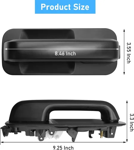 Miniatura 6 de Moonlinks Compatible con manija de puerta exterior del lado del conductor F150 2015-2020, reemplazo de manija de puerta F150 lado trasero izquierdo