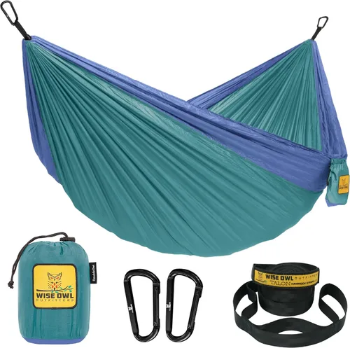 Miniatura 19 de Wise Owl Outfitters Hamaca de camping – Hamaca portátil de 500 libras con correas de árbol – viajes, mochileros, senderismo, equipo de campamento al