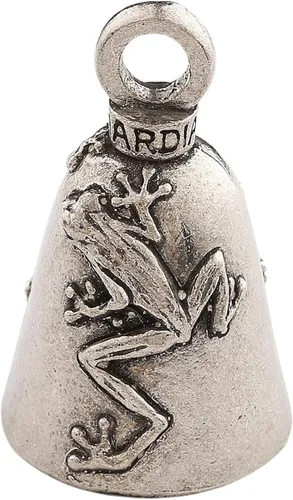 Miniatura 10 de Guardian Bell Animals Good Luck Bell w/Keyring & Black Velvet Gift Bag Motorcycle Bell Lead-Free Pewter Made in USA Pie Grande/Yeti