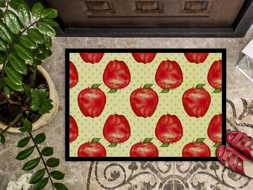 Miniatura 3 de Caroline's Treasures BB7516JMAT - Tapete de acuarela de manzanas y lunares, 24 x 36 pulgadas, tapete para puerta delantera, para interiores