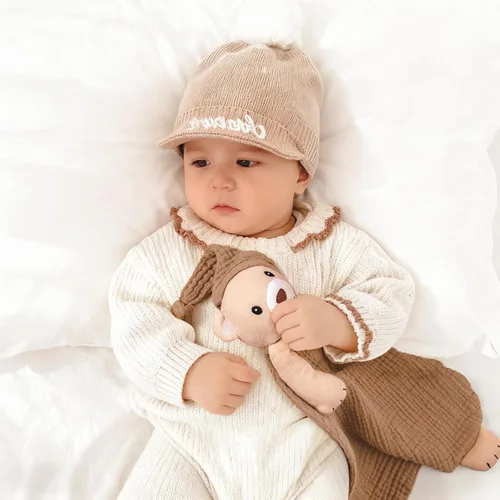 Miniatura 7 de lulumoon Manta de seguridad de oso para bebés: muselina agradable para la piel, ideal para viajes y guarderías, regalo para recién nacidos para baby