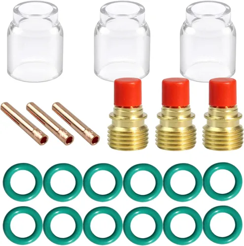 Miniatura 4 de consumibles TIG para antorcha de soldadura 4#~12# Copa de Vidrio para Antorcha de Soldadura TIG WP-9/17/18/20/25/26