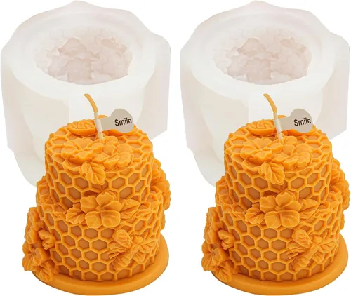 Miniatura 13 de Molde de silicona para vela de abeja en relieve, aroma de nido de abeja, jabón, yeso, herramientas de resina, colmena 3D, perfumada, manualidades