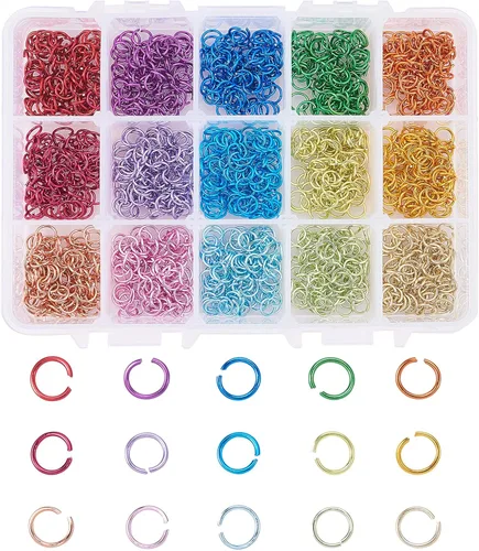 Miniatura 21 de Airs&Opulence - 200 conectores de cadena de acero inoxidable de 0.47 pulgadas, 8 formas, conectores de gancho de cadena abierta para hacer joyas 3