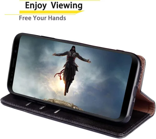 Miniatura 7 de SUANPOT Funda de piel tipo cartera para Samsung Galaxy S9+ / S9 Plus 6.2 (no S9 5.8") con bloqueo RFID, tarjetero de crédito, funda de poliuretano