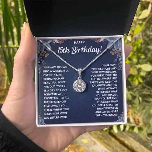 Miniatura 4 de FG Family Gift Mall Regalos de quinceañera para una niña de 15 años, regalos para cumpleaños de 15 años, ideas de regalo para adolescentes, collar