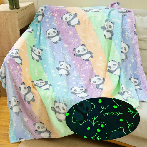 Miniatura 15 de Manta de panda súper suave y acogedora Mantas ligeras azules con diseño de pandas Accesorios de pandabear regalos para niñas, adolescentes y mujeres
