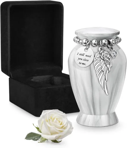 Miniatura 25 de Dletay Urnas pequeñas para cenizas humanas, recuerdo de 2.85 pulgadas, mini urna de cremación conmemorativa para mujeres y hombres, urnas funerarias