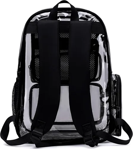 Miniatura 89 de CAMTOP Mochila transparente resistente y transparente para estudiantes, escuela, trabajo, festival, viajes, deportes, Beige, Mediana, Camtop Mochila