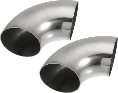 Miniatura 11 de X AUTOHAUX 2 piezas OD 1 pulgada 90 grados 1.2mm de espesor codo curvo de mandril SS304 tubo curvado de acero inoxidable codo de tubo de escape