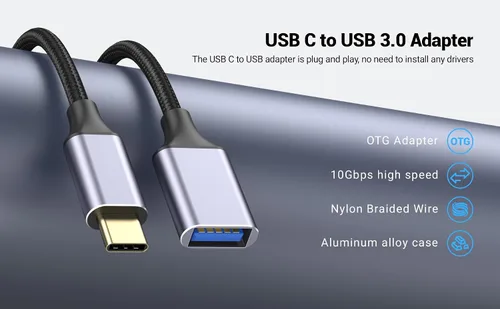 Miniatura 7 de Pastall Cable USB hembra a C macho (3.3 ft/3.3 pies), adaptador tipo C, adaptador USB C a USB 3.0, C hembra a un macho
