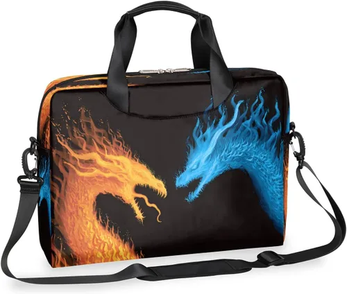 Miniatura 21 de Bonita bolsa de hombro para computadora portátil para mujeres y hombres, bolsa para computadora portátil, funda para laptop, maletín de transporte