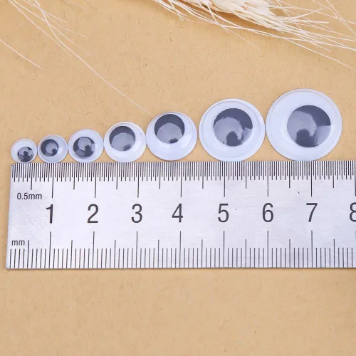 Miniatura 3 de Decora 1 caja de ojos de juguetes con autoadhesivo, surtido., Blanco y Negro, Medio